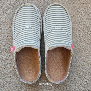 NEW Spenco Slides Mules Shoes Arch Support Plantar Fasciitis 7 Green/White